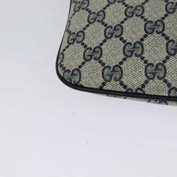 GUCCI GG Supreme Sherry Line Shoulder Bag PVC Navy Gold 904 02 047 Auth SW846 - Picture 4 of 16